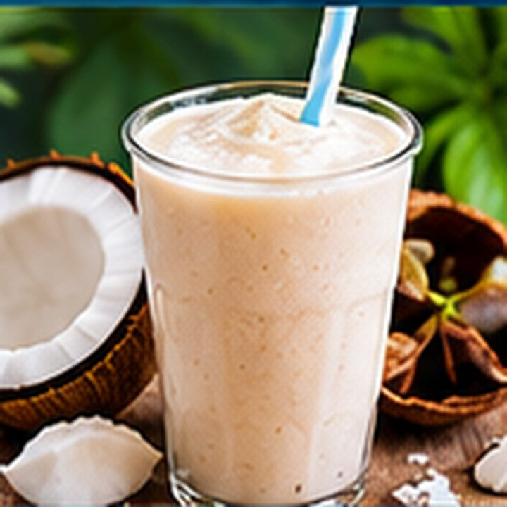 Batido de Coco CevichesYa con frutas frescas