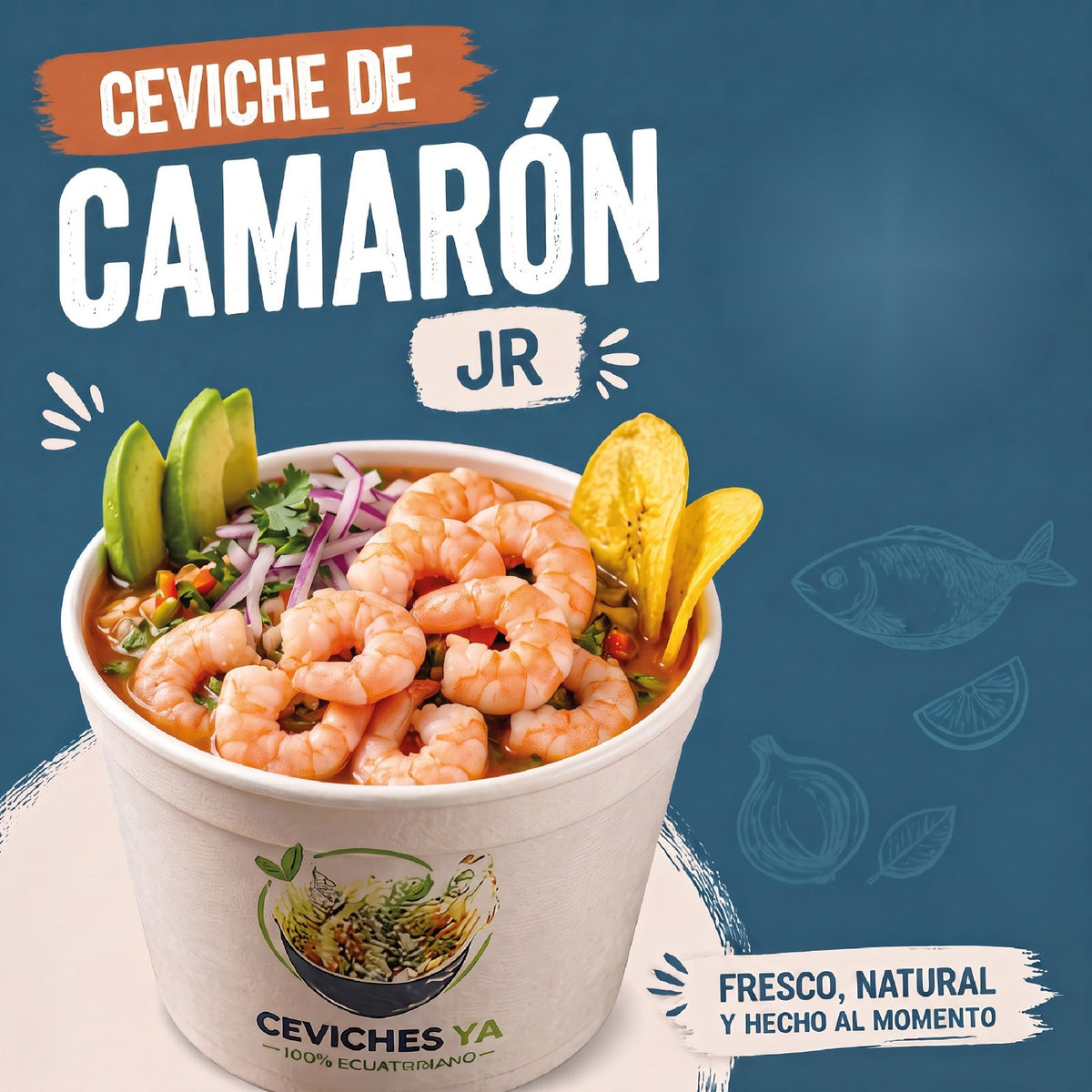 Ceviche de camarón JR