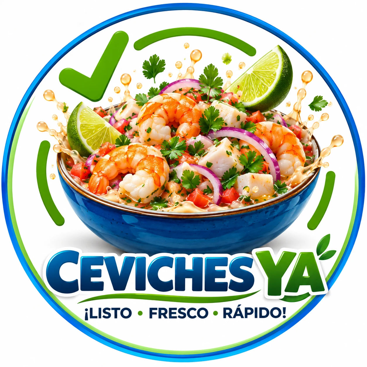 Logo original de CevichesYa: ¡Listo, fresco, rápido!